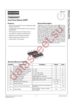 FSB50550T datasheet  